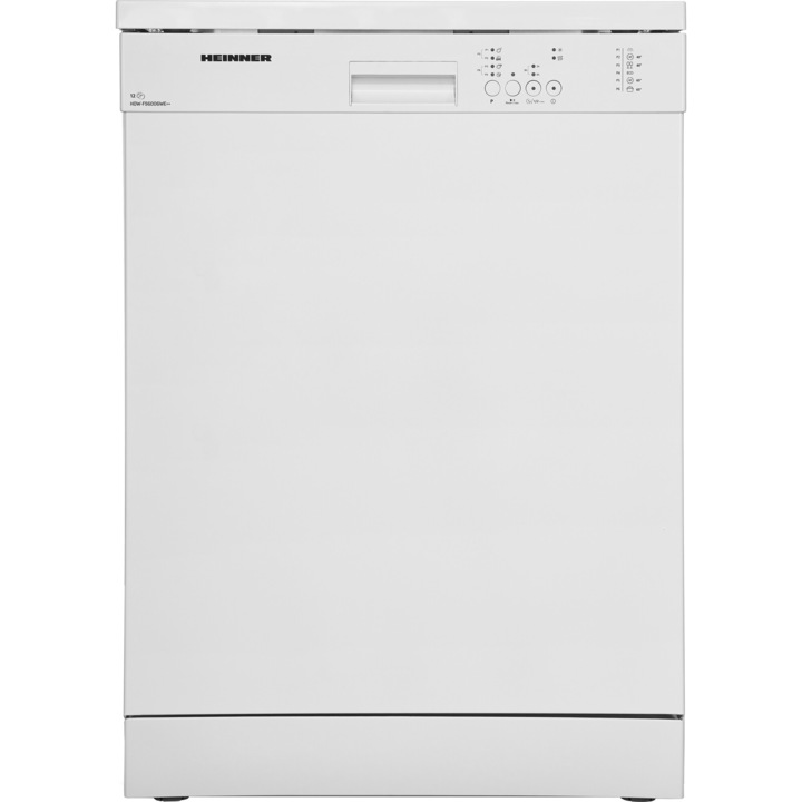 Heinner HDW-FS6006WE++ Szabadonálló mosogatógép, 60 cm, 12 teríték, 6 program, E energiaosztály, Fehér