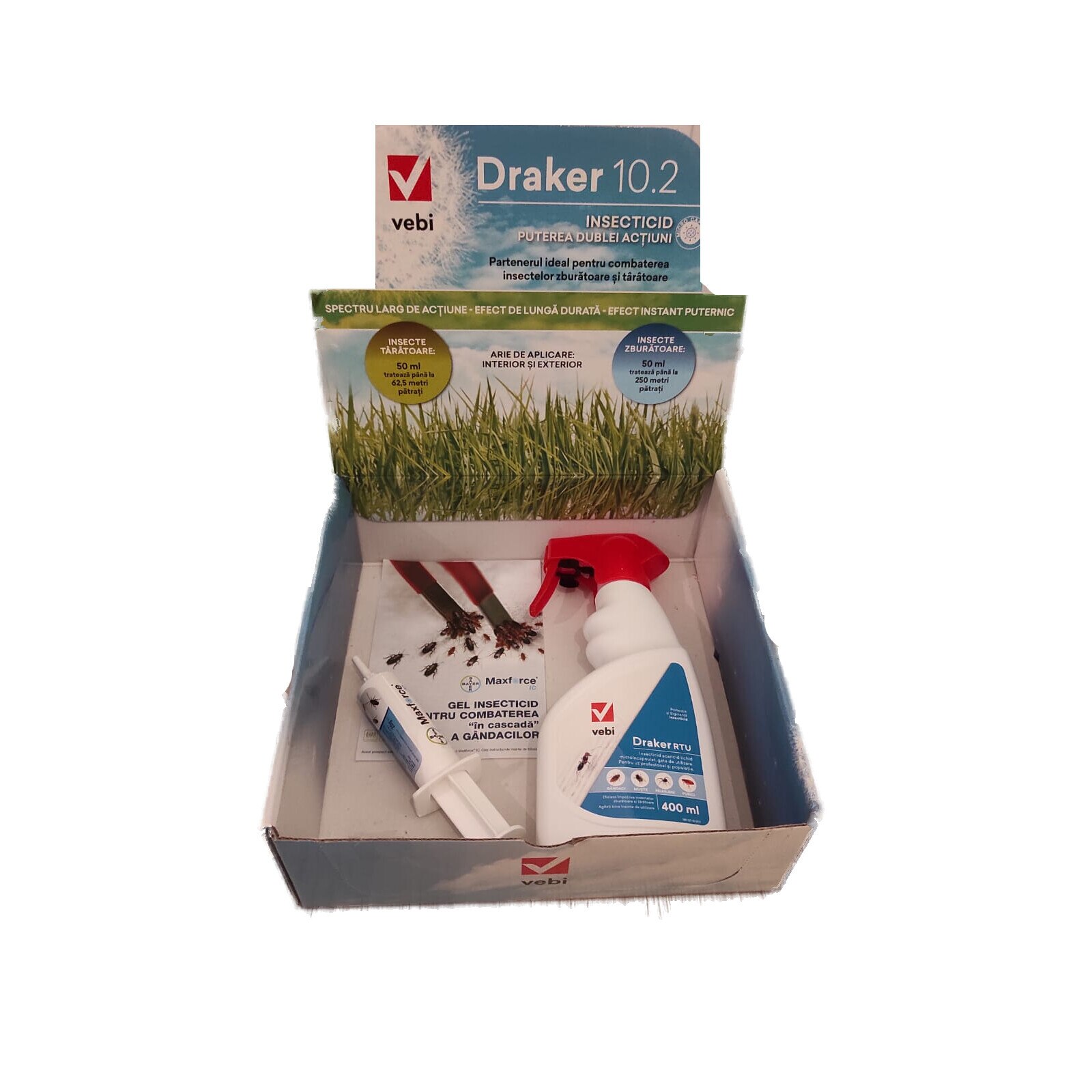 Set Insecticid Draker Rtu Ml Gel Mf Gr Anti Insecte Emag Ro