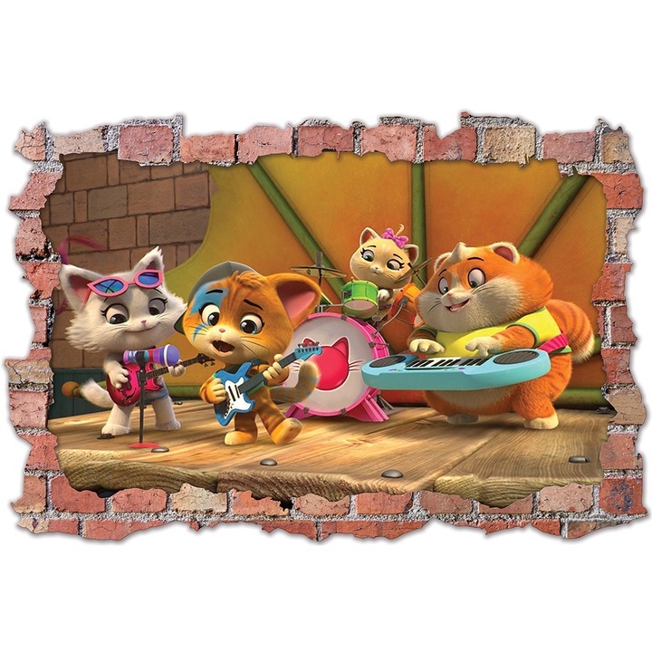 3D стикер Digital Ascend 44 Котки, 60x90cm