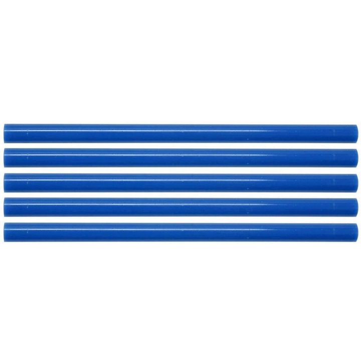 Baton silicon pentru pistol lipit, albastru, 24 buc, 7x100 mm