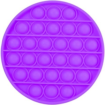 Jucarie Push Pop Bubble Fidget, Pop It, rotund, violet, 12 cm, Urban Trends ® Jucarie Push Pop Bubble Fidget, Pop It, rotund, violet, 12 cm, Urban Trends ®