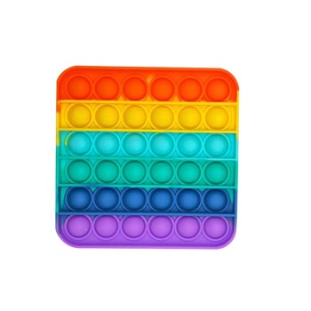 Jucarie antistres din silicon, Pop it now, forma patrat Multicolor, 13 cm, Urban Trends ® Jucarie antistres din silicon, Pop it now, forma patrat Multicolor, 13 cm, Urban Trends ®