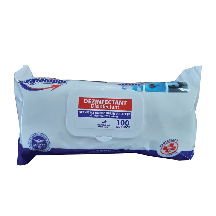 Servetele umede multisuprafete, Hygienium , 100 buc