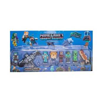 Set 8 figurine Mine craft Update Aquatic si accesorii, +3 ani Set 8 figurine Mine craft Update Aquatic si accesorii, +3 ani