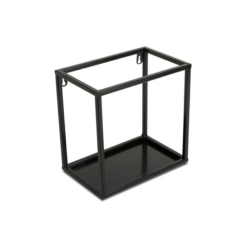 Raft de perete Loft metal negru 24 cm