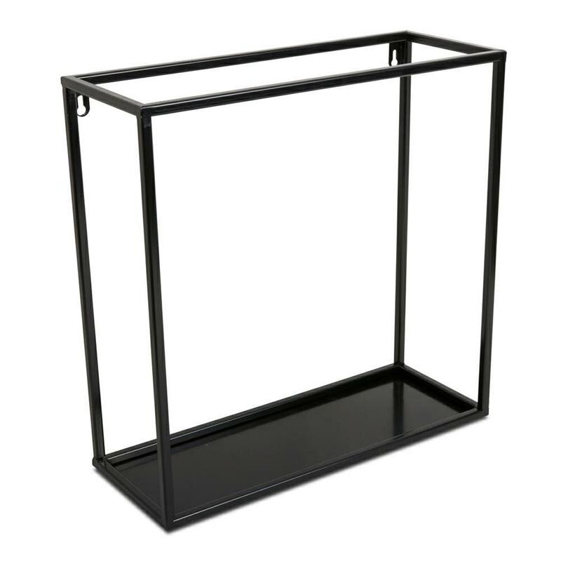 Raft de perete Loft metal negru 40 cm