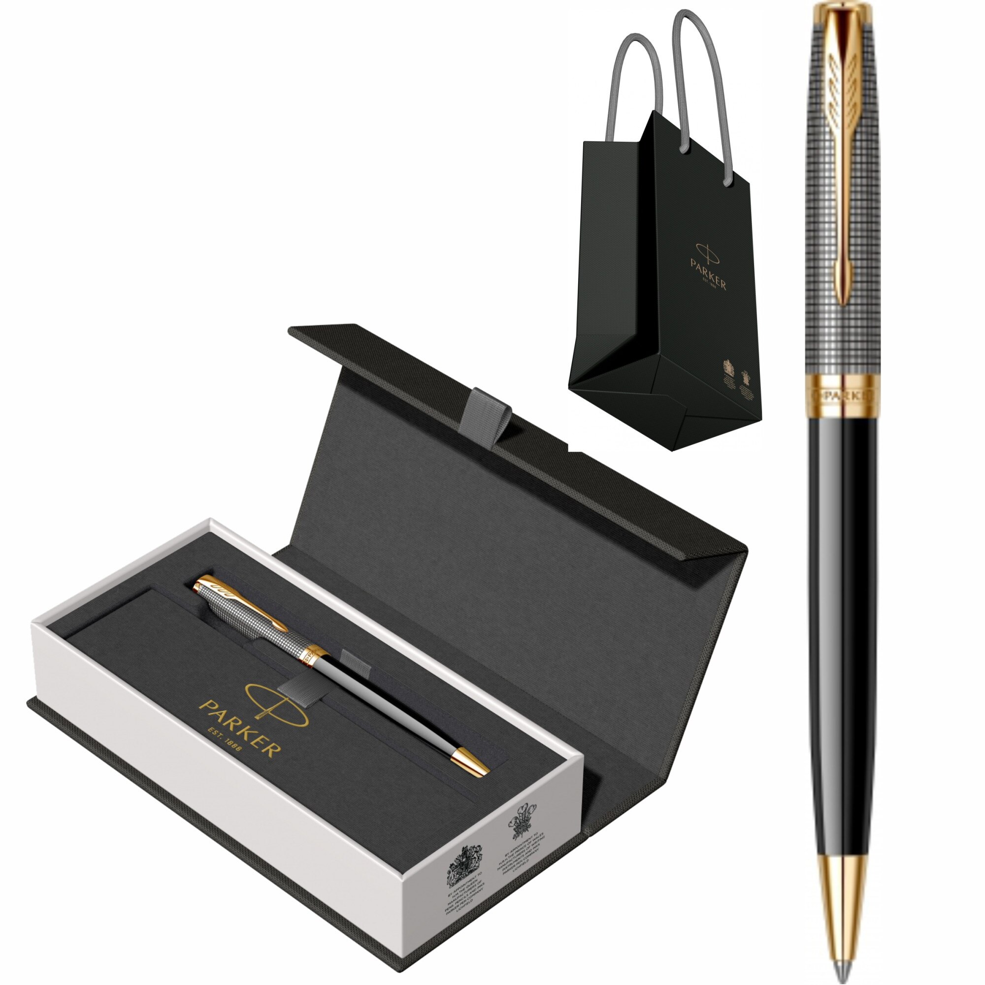 Pix Parker Sonnet Royal Chiselled Silver & Black GT Personalizat prin Gravura Laser in Punga Parker