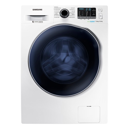 Masina de spalat rufe cu uscator Samsung Eco Bubble WD70J5410AW/LE, 1400 RPM, 7 kg spalare/5 kg uscare, Clasa A, Alb