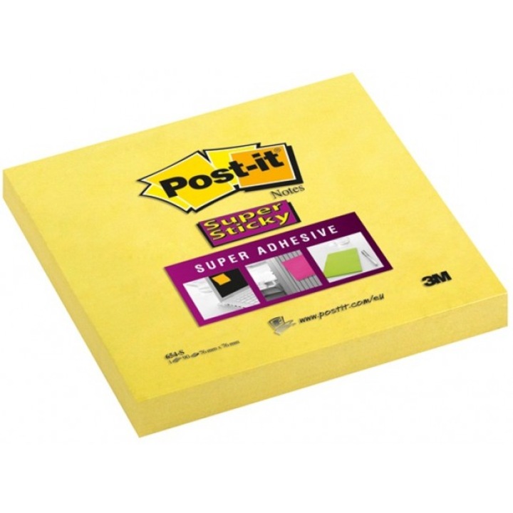 3M Post-it® Super Sticky öntapadós jegyzettömb, 90 lap