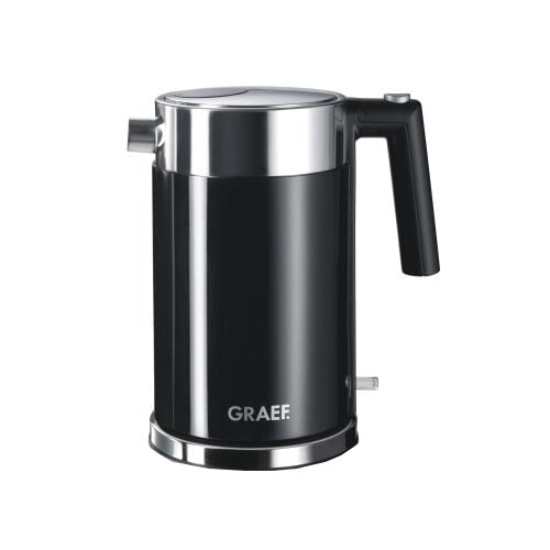 Fierbator electric Graef, WK62, fara cablu,1.5L/12 cesti, indicator nivel scazut lichid, oprire automata, filtru anti-calcar, turnare usoara, negru