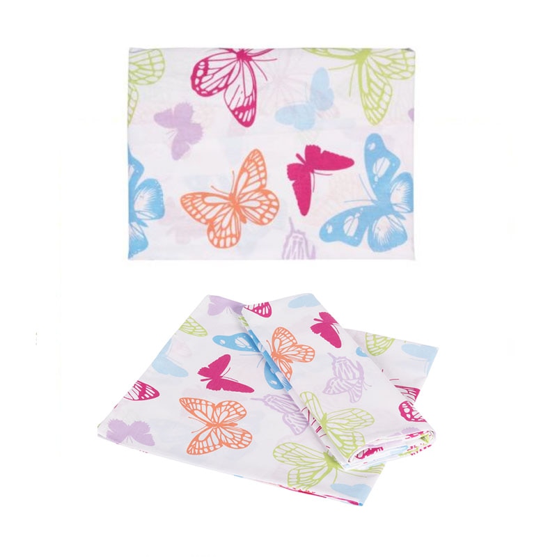 Cearceaf pat cu elastic Studio Casa- Butterfly Cyt,180 x 200 + 25 cm + Set 2 fete perna Studio Casa-Butterfly Cyt, 45 x 45 cm