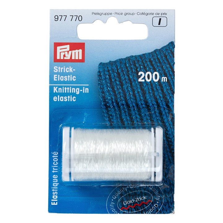 Fir elastic de tricotat, de crosetat, transparent, 200 m, Prym