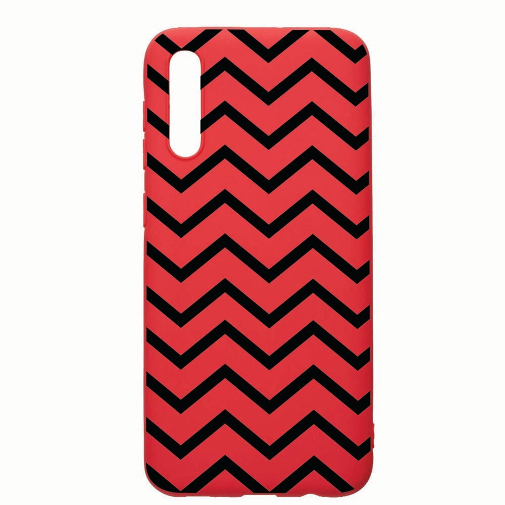Husa Samsung Galaxy A50, Zebra Line, rezistenta la uzura, anti-alunecare, din silicon Premium, Red, R52