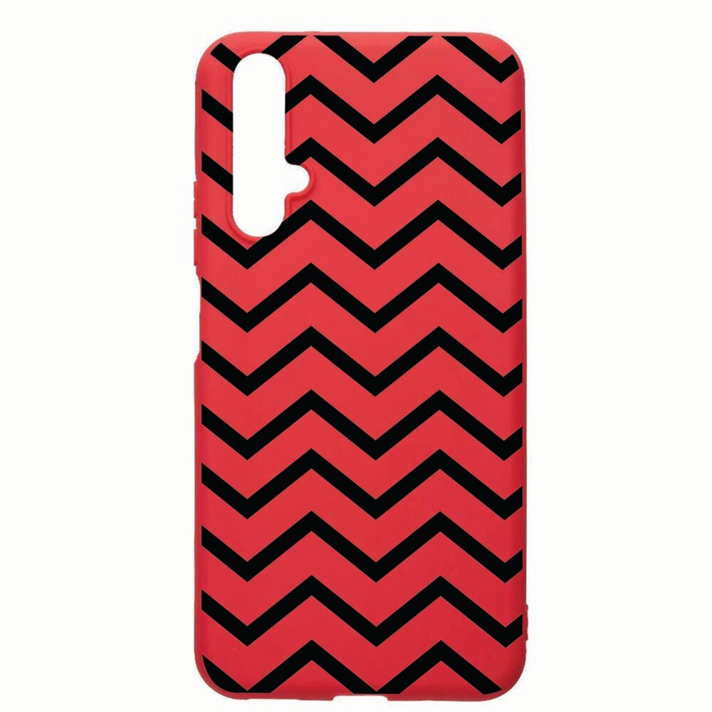 Husa Huawei Nova 5T, Zebra Line, rezistenta la uzura, anti-alunecare, din silicon Premium, Red, R52