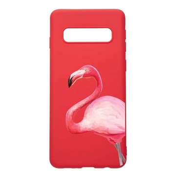 Husa Samsung Galaxy S10, Flamingo, rezistenta la uzura, anti-alunecare, din silicon Premium, Red, R55 Husa Samsung Galaxy S10, Flamingo, rezistenta la uzura, anti-alunecare, din silicon Premium, Red, R55