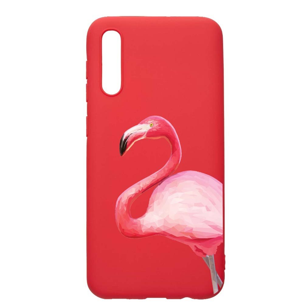Husa Samsung Galaxy A30s, Flamingo, rezistenta la uzura, anti-alunecare, din silicon Premium, Red, R55