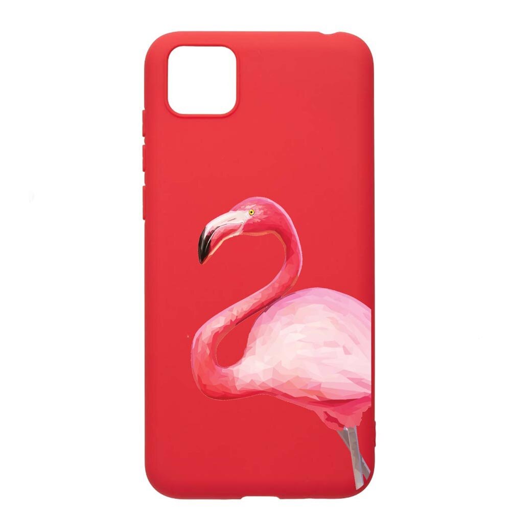 Husa Huawei Y5p, Flamingo, rezistenta la uzura, anti-alunecare, din silicon Premium, Red, R55