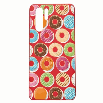 Husa Huawei P30 Pro, Donuts, rezistenta la uzura, anti-alunecare, din silicon Premium, Red, R66 Husa Huawei P30 Pro, Donuts, rezistenta la uzura, anti-alunecare, din silicon Premium, Red, R66
