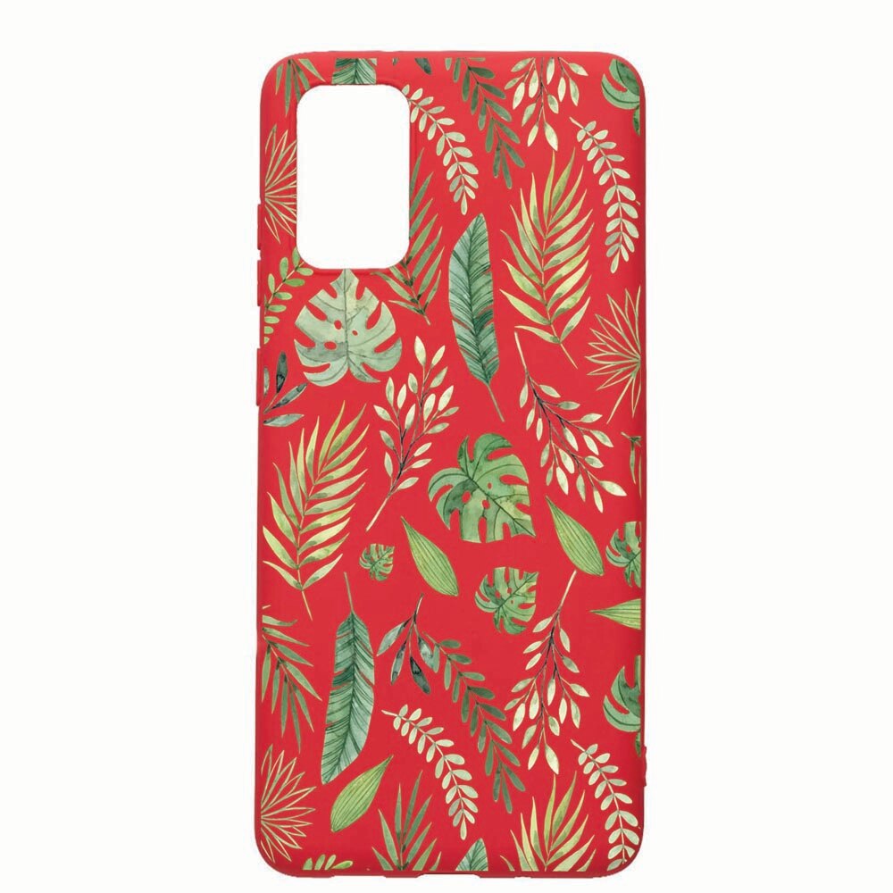 Husa Samsung Galaxy A51, Feathers, rezistenta la uzura, anti-alunecare, din silicon Premium, Red, R77