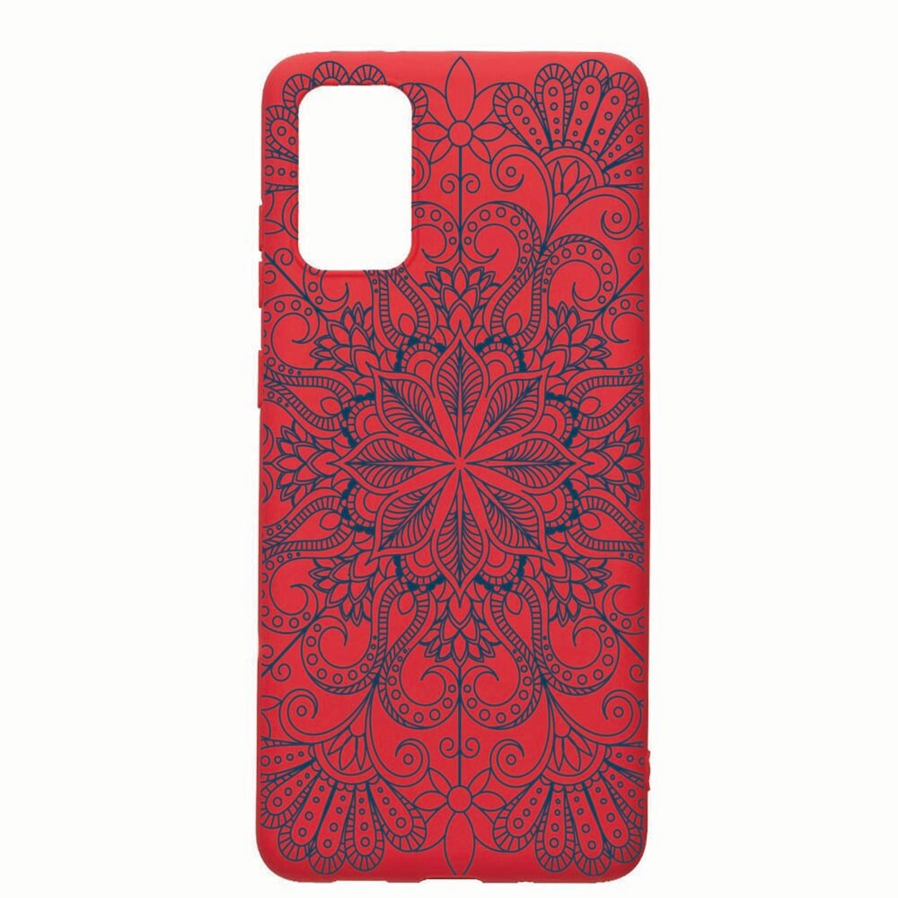 Husa Samsung Galaxy A71, Non Figurative, rezistenta la uzura, anti-alunecare, din silicon Premium, Red, R96