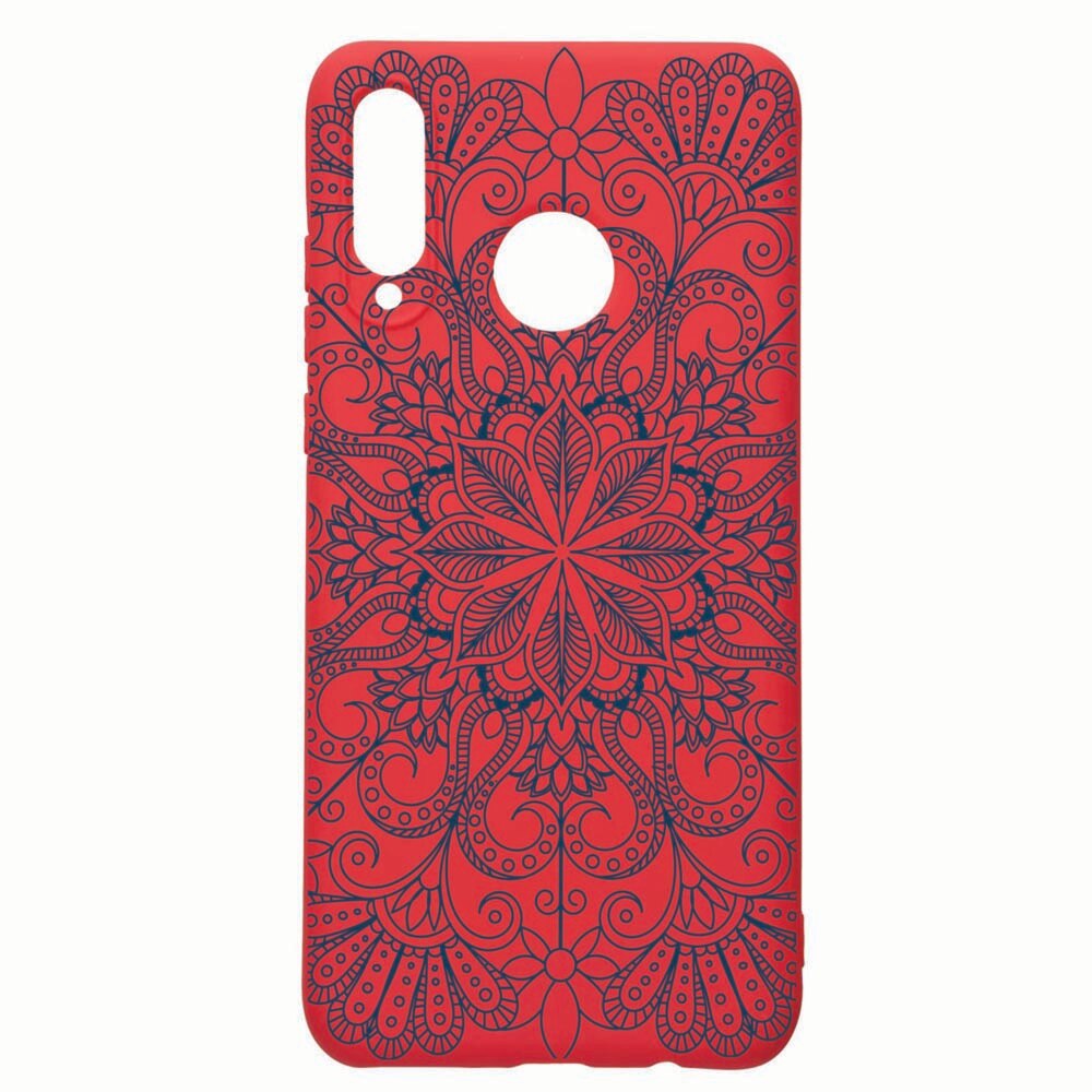 Husa Huawei P30 Lite, Non Figurative, rezistenta la uzura, anti-alunecare, din silicon Premium, Red, R96