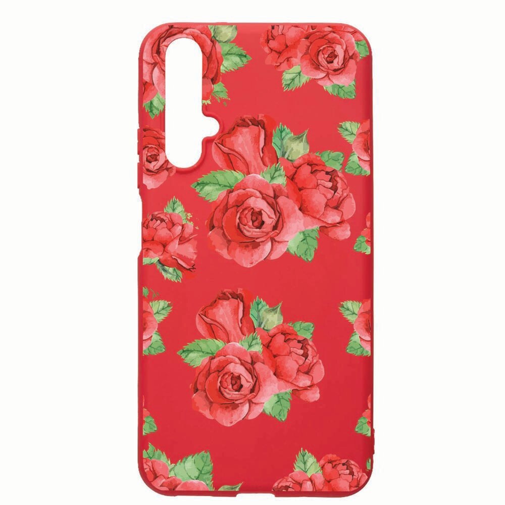 Husa Huawei Nova 5T, Rose, rezistenta la uzura, anti-alunecare, din silicon Premium, Red, R97