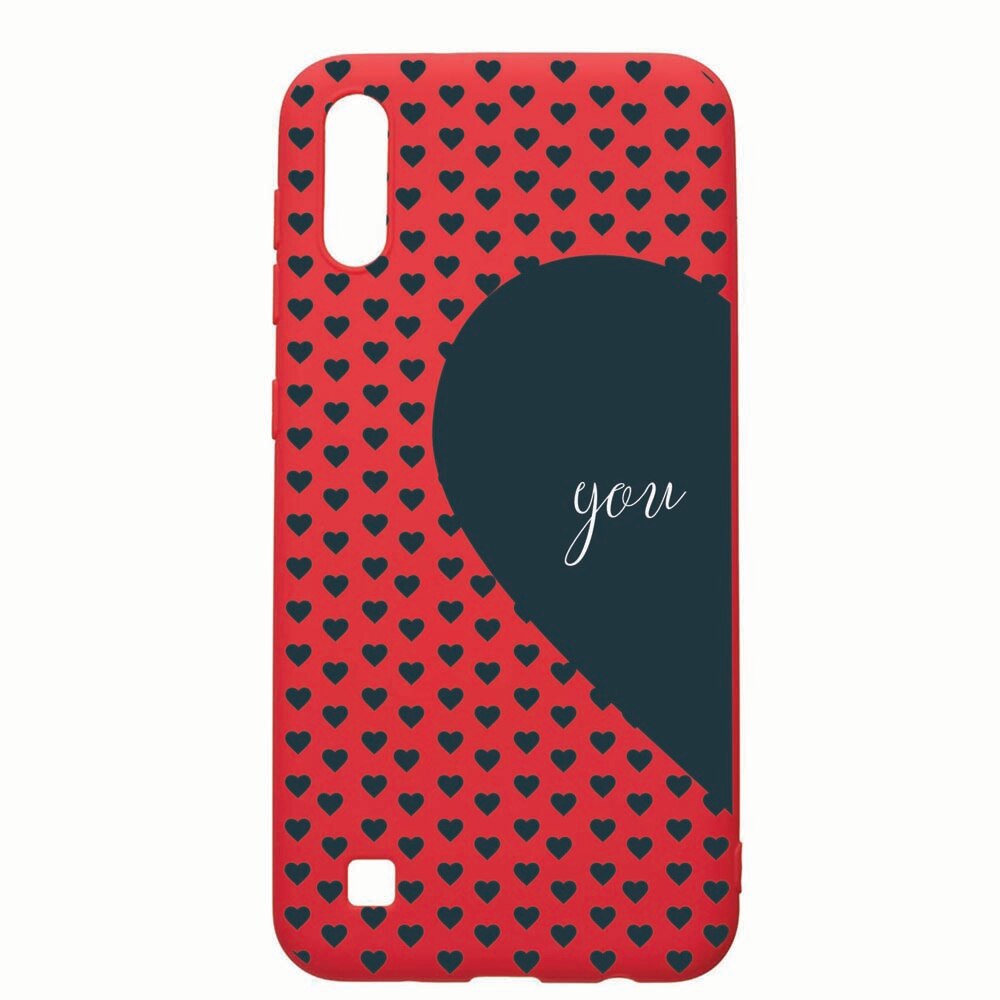 Husa Samsung Galaxy A10, Love You, rezistenta la uzura, anti-alunecare, din silicon Premium, Red, R101