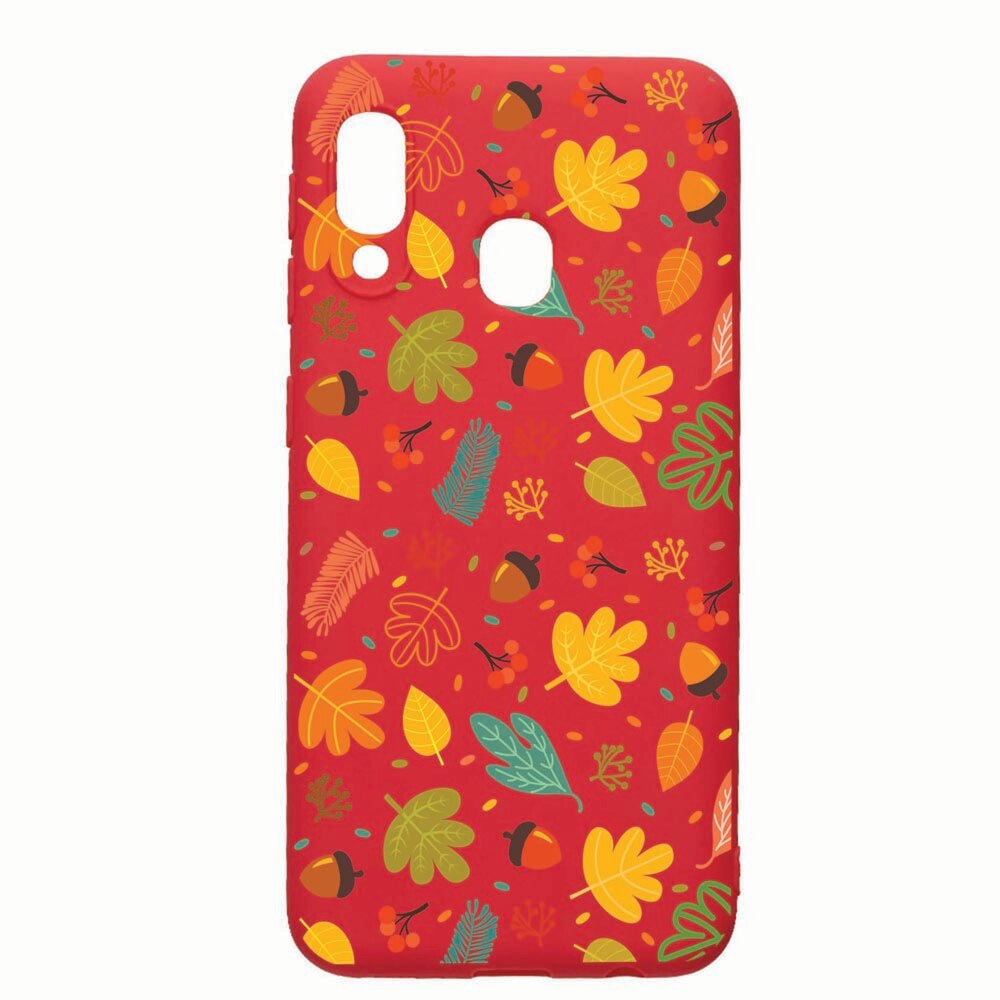 Husa Samsung Galaxy A20e, Autumn, rezistenta la uzura, anti-alunecare, din silicon Premium, Red, R108