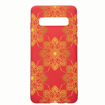 Husa Samsung Galaxy S10 Plus, Golden, rezistenta la uzura, anti-alunecare, din silicon Premium, Red, R120 Husa Samsung Galaxy S10 Plus, Golden, rezistenta la uzura, anti-alunecare, din silicon Premium, Red, R120