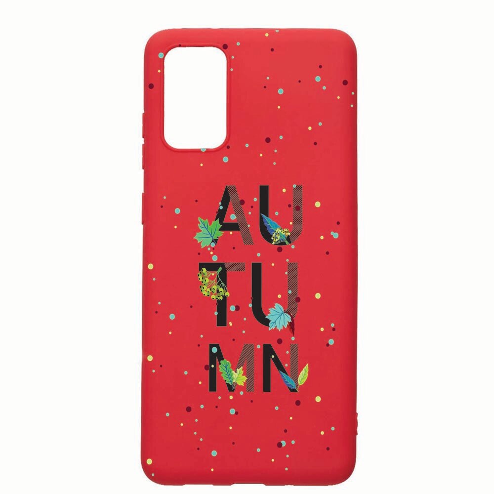 Husa Samsung Galaxy A51, Autumn, rezistenta la uzura, anti-alunecare, din silicon Premium, Red, R145
