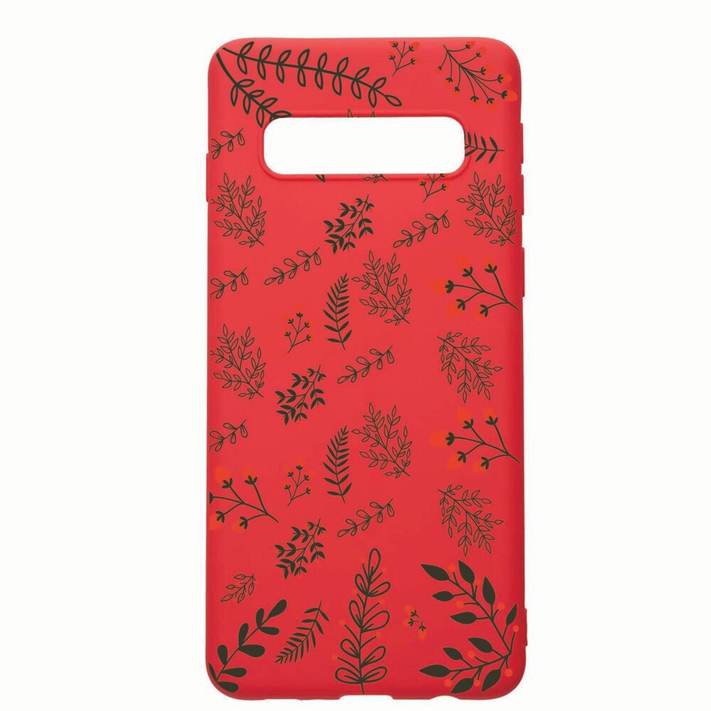 Husa Samsung Galaxy S10E, Berry, rezistenta la uzura, anti-alunecare, din silicon Premium, Red, R153