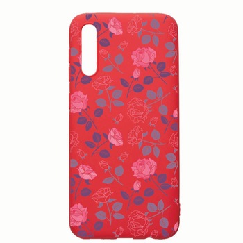 Husa Samsung Galaxy A50, Roses, rezistenta la uzura, anti-alunecare, din silicon Premium, Red, R168 Husa Samsung Galaxy A50, Roses, rezistenta la uzura, anti-alunecare, din silicon Premium, Red, R168