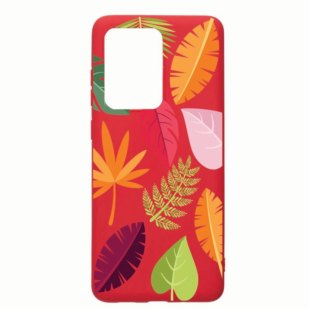 Husa Samsung Galaxy S20 Ultra, Feathers, rezistenta la uzura, anti-alunecare, din silicon Premium, Red, R151
