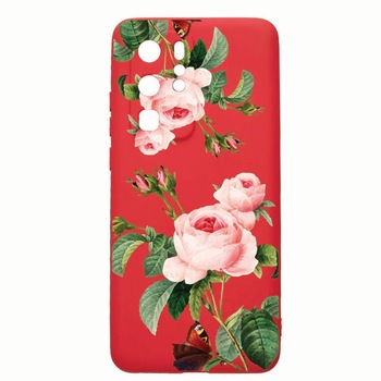 Husa Huawei P40 Pro, Rose, rezistenta la uzura, anti-alunecare, din silicon Premium, Red, R172 Husa Huawei P40 Pro, Rose, rezistenta la uzura, anti-alunecare, din silicon Premium, Red, R172