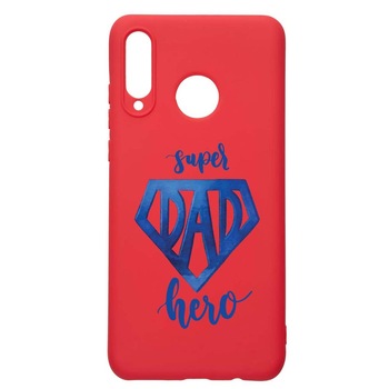 Husa Huawei Y6p, Super Hero Dad, rezistenta la uzura, anti-alunecare, din silicon Premium, Red, R182 Husa Huawei Y6p, Super Hero Dad, rezistenta la uzura, anti-alunecare, din silicon Premium, Red, R182