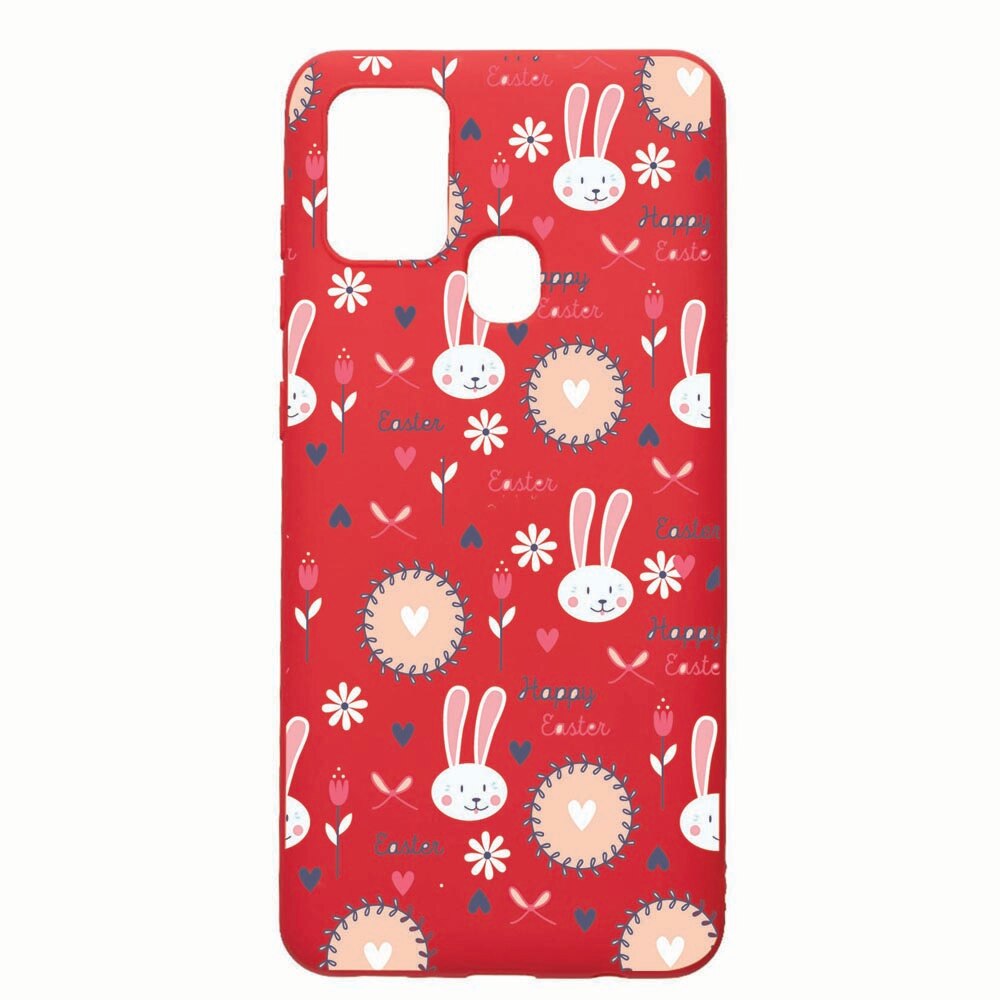 Husa Samsung Galaxy A21s, Easter, rezistenta la uzura, anti-alunecare, din silicon Premium, Red, R189