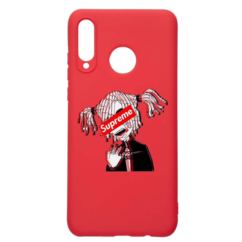 Husa Huawei P30 Lite, Supreme, Pink Girl, rezistenta la uzura, anti-alunecare, din silicon Premium, Red, R269