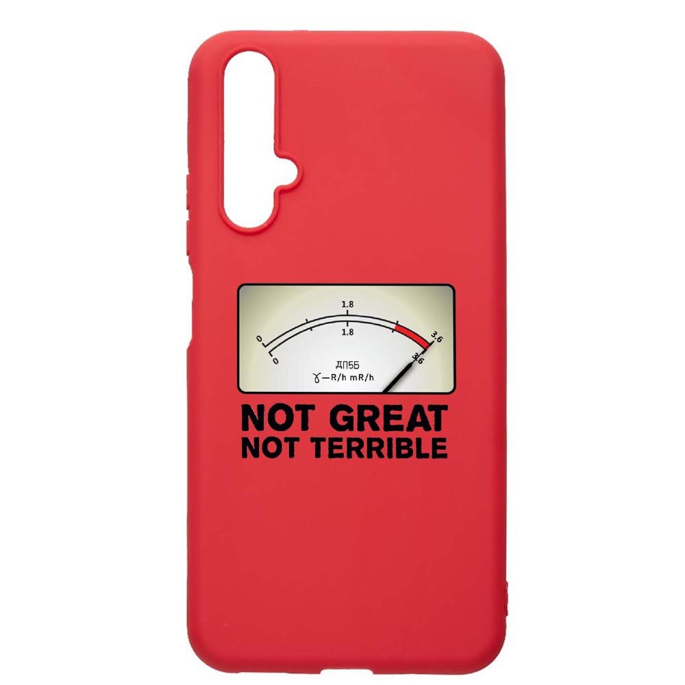 Husa Huawei Nova 5T, Chernobyl, rezistenta la uzura, anti-alunecare, din silicon Premium, Red, R276