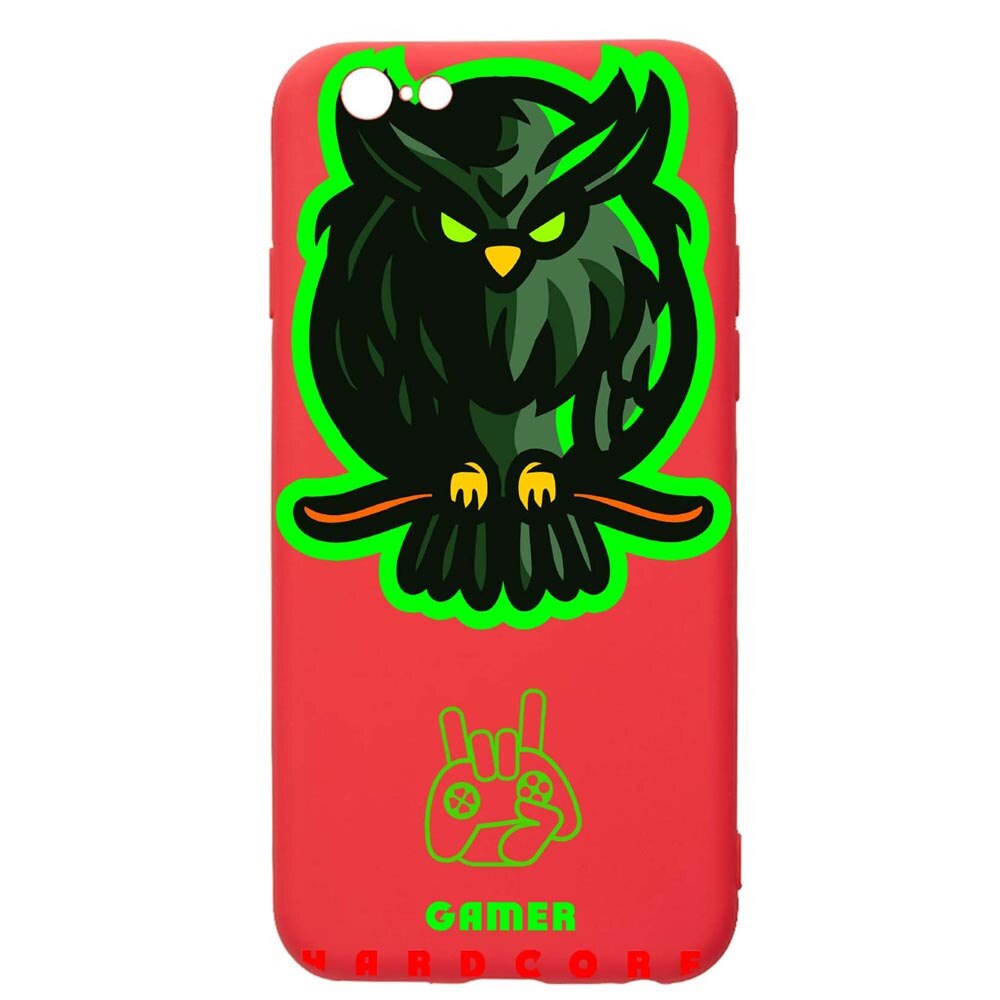 Husa Apple iPhone 6S / 6, Gamers, Hardcore, rezistenta la uzura, anti-alunecare, din silicon Premium, Red, R288