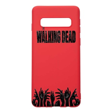 Husa Samsung Galaxy S10, The Walking Dead, rezistenta la uzura, anti-alunecare, din silicon Premium, Red, R301 Husa Samsung Galaxy S10, The Walking Dead, rezistenta la uzura, anti-alunecare, din silicon Premium, Red, R301