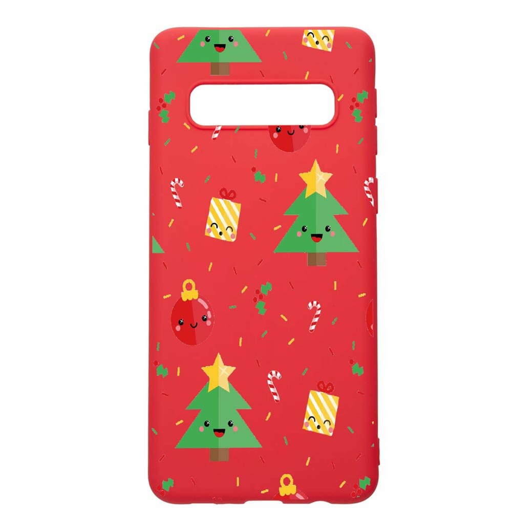 Husa Samsung Galaxy S10E, Xmas, rezistenta la uzura, anti-alunecare, din silicon Premium, Red, R309