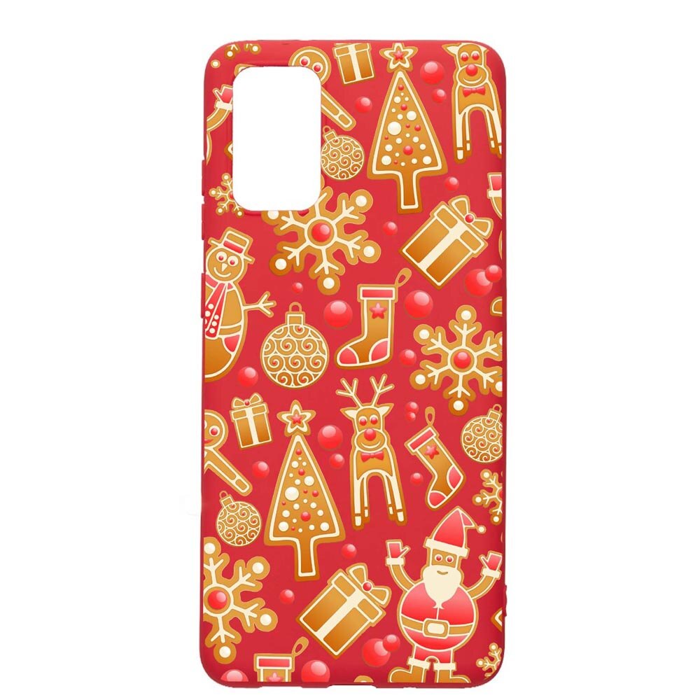 Husa Samsung Galaxy S20 Plus, Xmas, rezistenta la uzura, anti-alunecare, din silicon Premium, Red, R317