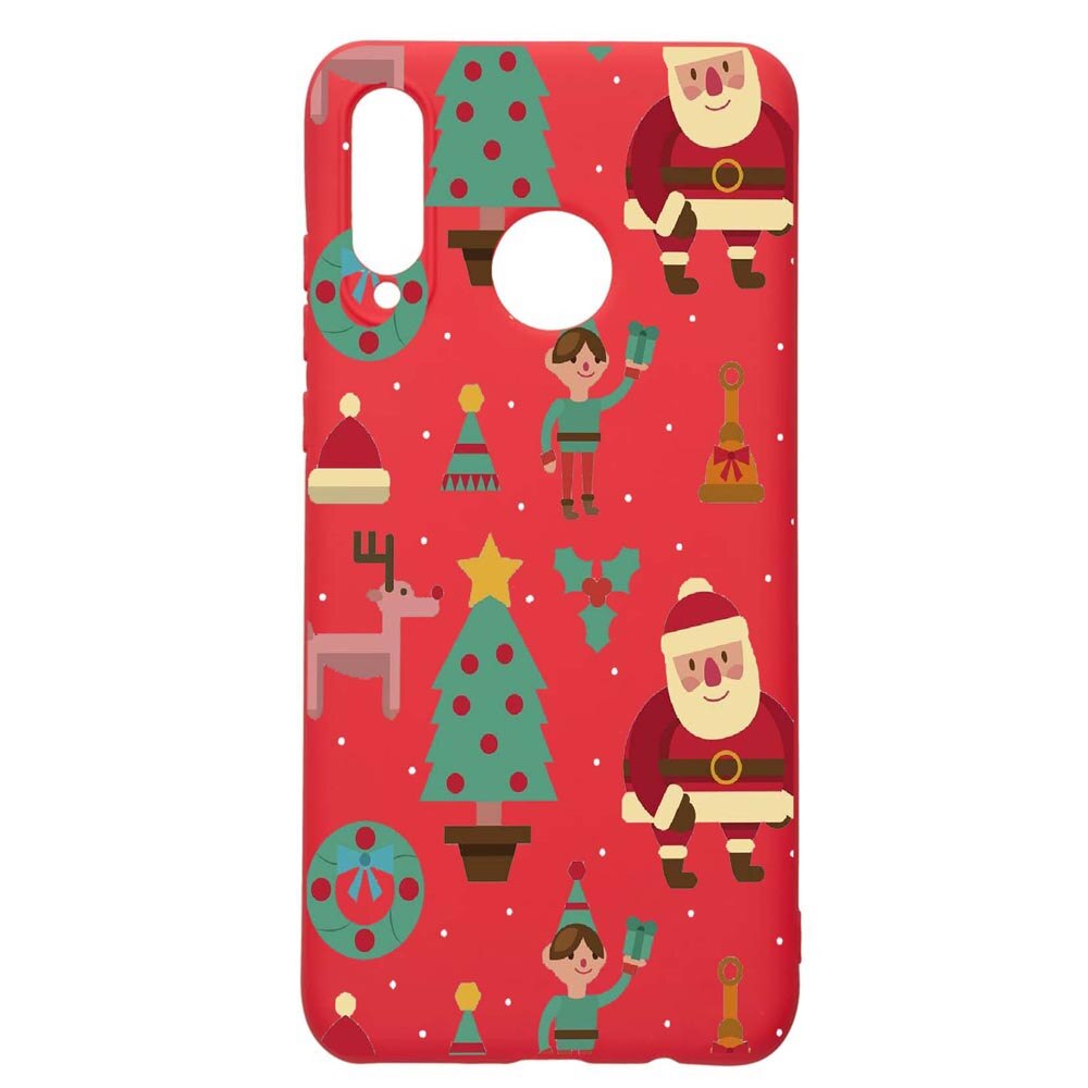 Husa Huawei P30 Lite, Xmas, rezistenta la uzura, anti-alunecare, din silicon Premium, Red, R320