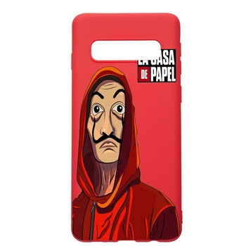 Husa Samsung Galaxy S10 Plus, La Casa De Papel, rezistenta la uzura, anti-alunecare, din silicon Premium, Red, R389 Husa Samsung Galaxy S10 Plus, La Casa De Papel, rezistenta la uzura, anti-alunecare, din silicon Premium, Red, R389