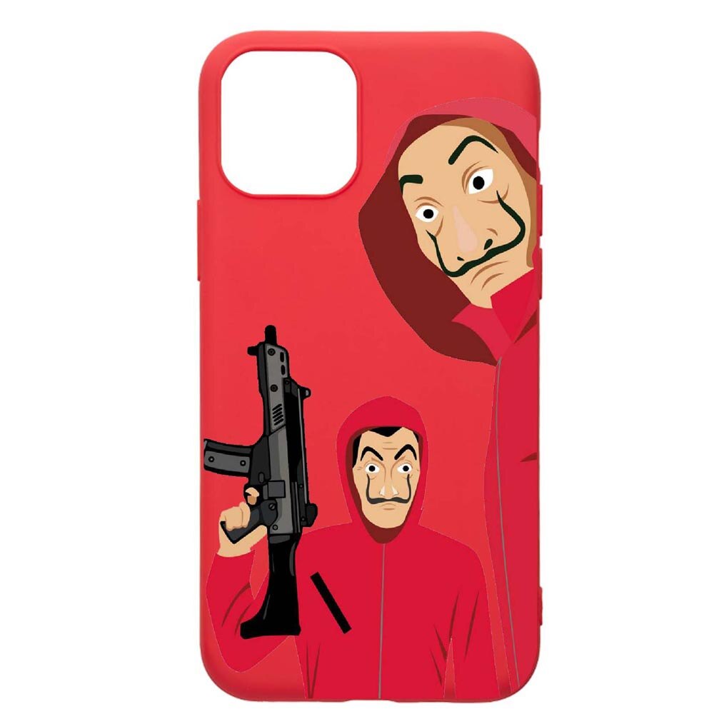 Husa Apple iPhone 11 Pro, La Casa De Papel, rezistenta la uzura, anti-alunecare, din silicon Premium, Red, R392