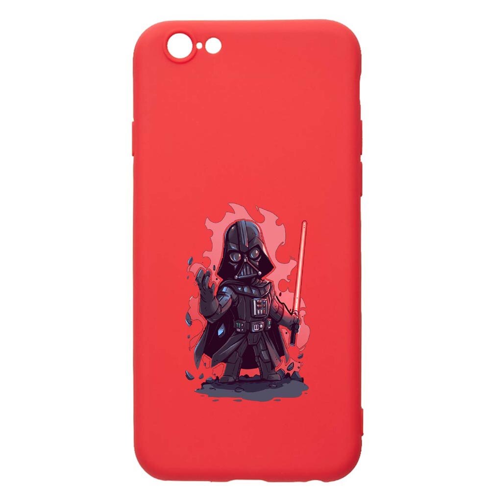 Husa Apple iPhone 6S / 6, Star Wars Darth Vader, rezistenta la uzura, anti-alunecare, din silicon Premium, Red, R402