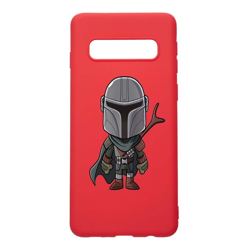 Husa Samsung Galaxy S10 Plus, Star Wars - Mandalorian, rezistenta la uzura, anti-alunecare, din silicon Premium, Red, R462