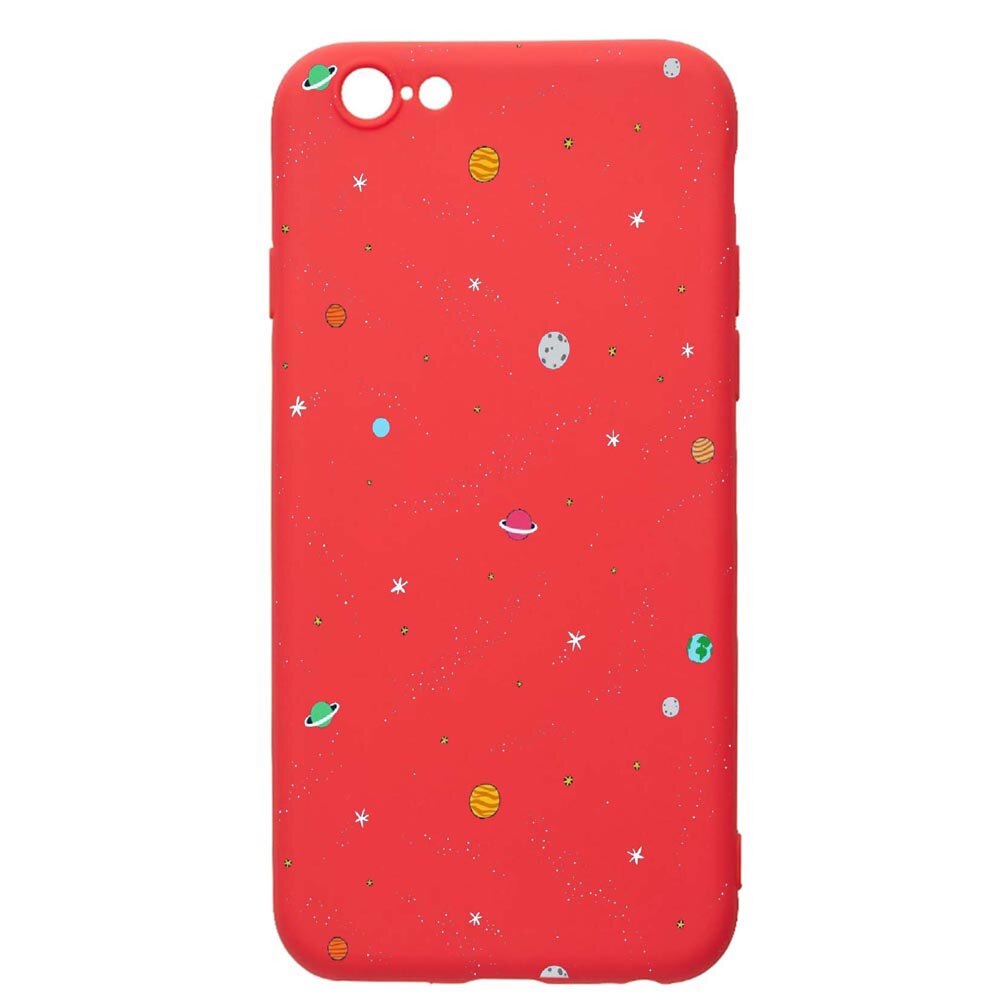Husa Apple iPhone SE 2 / iPhone 8 / iPhone 7, Universe, rezistenta la uzura, anti-alunecare, din silicon Premium, Red, R470