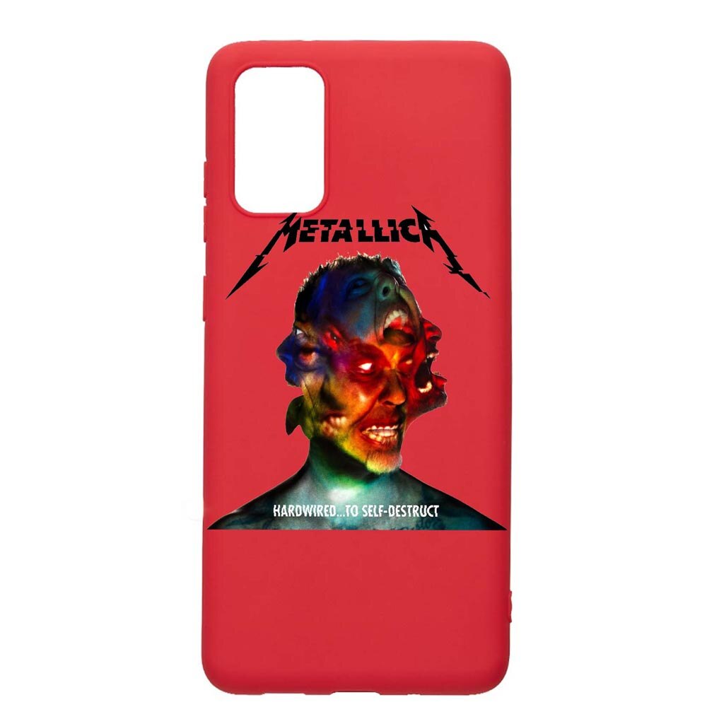 Husa Samsung Galaxy S20, Metallica, rezistenta la uzura, anti-alunecare, din silicon Premium, Red, R545
