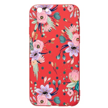 Husa Apple iPhone 6S / 6, Spring Flowers, rezistenta la uzura, anti-alunecare, din silicon Premium, Red, R495 Husa Apple iPhone 6S / 6, Spring Flowers, rezistenta la uzura, anti-alunecare, din silicon Premium, Red, R495